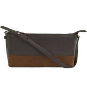 BURBERRY handbag suede brown